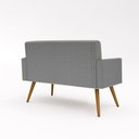 Ver imagem 4 de Kit Namoradeira + 02 Poltronas Decorativas Linho Cor:Linho Grafite