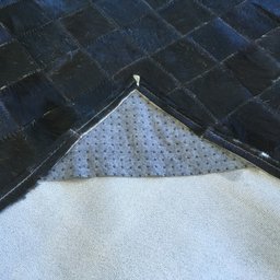 Tapete de Couro Preto 1,00x1,50 com Bordas - 3