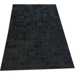 Tapete de Couro Preto 1,00x1,50 com Bordas - 1