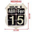 Ver imagem 5 de Calendário Americano Route em Metal Vintage Flip Branco 40cm
