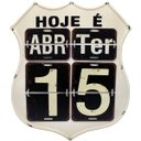 Ver imagem 1 de Calendário Americano Route em Metal Vintage Flip Branco 40cm
