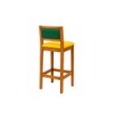 Ver imagem 3 de 6 Banquetas Madeira Copa do Mundo Brasil Estofados Hellen:Mel e Sintetico Amarelo