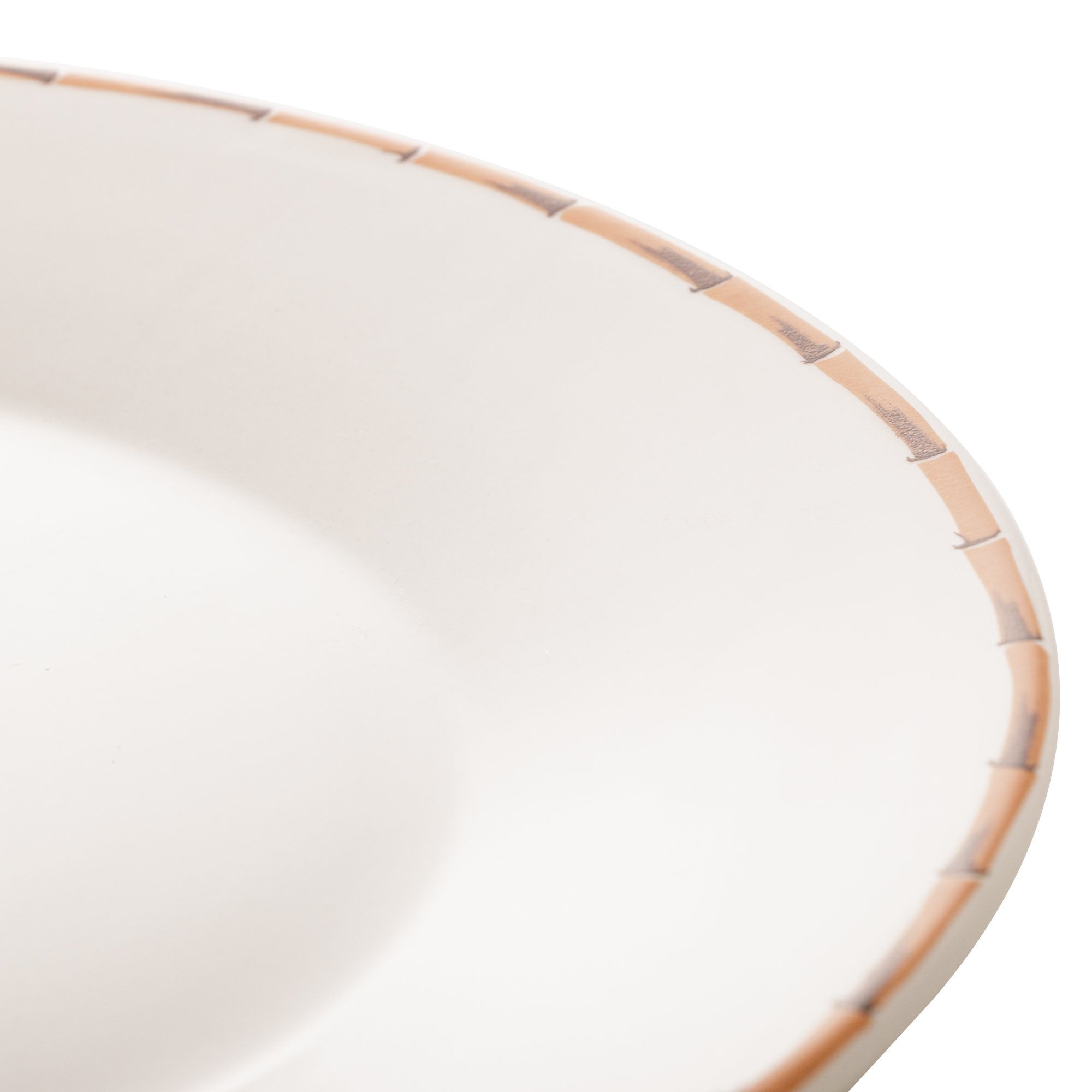Prato Rasso De Porcelana Bambu 27,5cm - Lyor Elegante Para Servir
