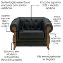 Ver imagem 4 de Poltrona Decorativa Capitone Milano Pes Madeira Courino Tcs 724 Moll