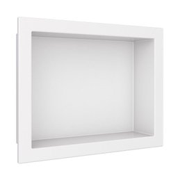 Nicho Para Banheiro 40x30x10 Mármore Sintético Cozimax Branco Liso - 1