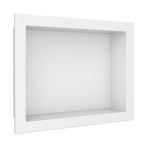 Nicho Para Banheiro 40x30x10 Mármore Sintético Cozimax Branco Liso