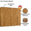 Ver imagem 4 de Guarda Roupa Casal Volpi 6 Portas Mdf 278 Cm Cumaru Madetec