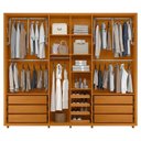 Ver imagem 5 de Guarda Roupa Casal Volpi 6 Portas Mdf 278 Cm Cumaru Madetec