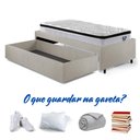 Ver mais imagens de Base Box Cama Solteiro Sapateira e Colchão Cama Inhouse