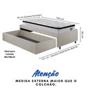 Ver imagem 2 de Base Box Cama Solteiro Sapateira e Colchão Cama Inhouse