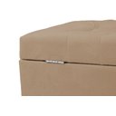 Ver imagem 3 de Recamier Puff Baú Sapateira e Gaveta 90 Cm para Cama de Solteiro - Bege Escuro
