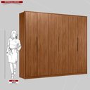 Ver imagem 4 de Guarda Roupa Casal 6 Portas e 6 Gavetas Equador - Nogueira Touch