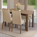 Ver imagem 1 de Conjunto Sala de Jantar Tampo de Madeira 4 Cadeiras Rustic/Imperial Hera Madesa