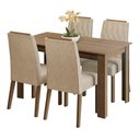 Ver imagem 2 de Conjunto Sala de Jantar Tampo de Madeira 4 Cadeiras Rustic/Imperial Hera Madesa