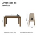 Ver imagem 3 de Conjunto Sala de Jantar Tampo de Madeira 4 Cadeiras Rustic/Imperial Hera Madesa