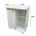Ver imagem 4 de Balcão Fruteira 1 Porta 2 Aramados BF3205 Branco