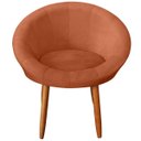 Ver imagem 4 de Poltrona Decor para Sala de Estar Espaço Gourmet Tecido Veludo Estrutura Resistente Suporta 120kg