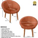 Ver imagem 3 de Poltrona Decor para Sala de Estar Espaço Gourmet Tecido Veludo Estrutura Resistente Suporta 120kg