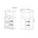 Ver imagem 5 de Balcão Fruteira 1 Porta 2 Aramados e Prateleira BF3207 Branco