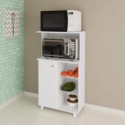 Balcão Fruteira 1 Porta 2 Aramados e Prateleira BF3207 Branco - 1 Balcão Fruteira 1 Porta 2 Aramados e Prateleira BF3207 Branco - 1