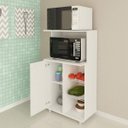 Ver imagem 3 de Balcão Fruteira 1 Porta 2 Aramados e Prateleira BF3207 Branco
