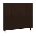 Ver imagem 1 de Cabeceira Casal King Size 195 Cm New Hylux Marrrom para Cama Box Estofada