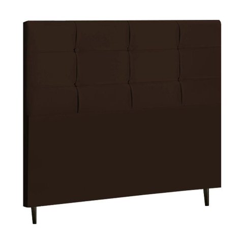 Cabeceira Casal King Size 195 Cm New Hylux Marrrom para Cama Box Estofada