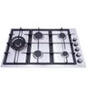 Cooktop a Gás 5 Bocas com Mesa de Aço Inox Escovado Dako Diplomata Gourmet 220v - 1