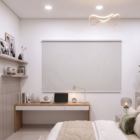 Persiana Rolo Blackout - 0,70L X 1,40A - Branco - Direito
