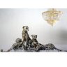 Quadro Decorativo Cheetahs Guepardos Em Corrente De Ouro - 1