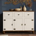 Ver imagem 2 de Balcão Buffet Retrô 3p 3g Off White-nogueira Aparador