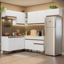 Ver imagem 1 de Armário de Cozinha Completa de Canto 402cm Branco 03 Branco