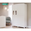 Ver imagem 3 de Guarda Roupa Infantil 100% Mdf 4 Portas 2 Gaveta Fofura Permobili Branco Branco