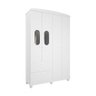 Guarda Roupa Infantil 100% Mdf 4 Portas 2 Gaveta Fofura Permobili Branco Branco - 1