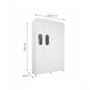 Ver imagem 2 de Guarda Roupa Infantil 100% Mdf 4 Portas 2 Gaveta Fofura Permobili Branco Branco