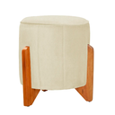 Ver imagem 1 de Puff Jade Suede Marfim - Belliv Decor