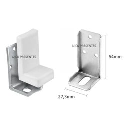 20 Cantoneira de Fixação para Moveis com Capa Branca 45 Kg - 3