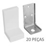 20 Cantoneira de Fixação para Moveis com Capa Branca 45 Kg - 2
