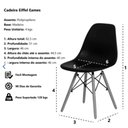 Ver imagem 4 de Conjunto 4 Cadeiras Charles Eames Eiffel Concha Fixa - PRETO