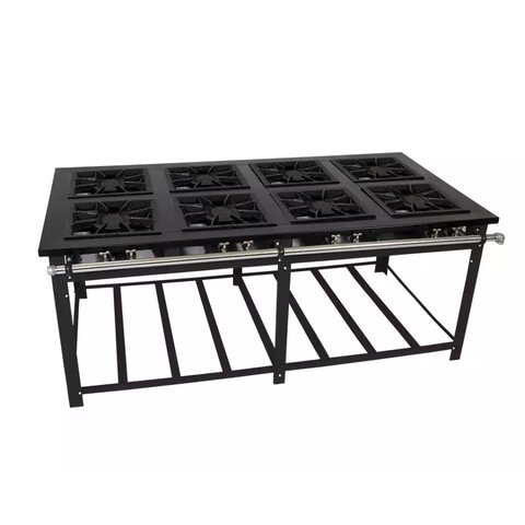 Fogão Industrial Venâncio 8 Bocas 4 Duplas a Gás Baixa Pressão 40x40-m8