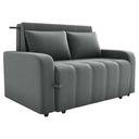 Ver imagem 2 de Sofa Cama 2 Lugares 138 Cm Amora Veludo Maserati Chumbo Milani Store