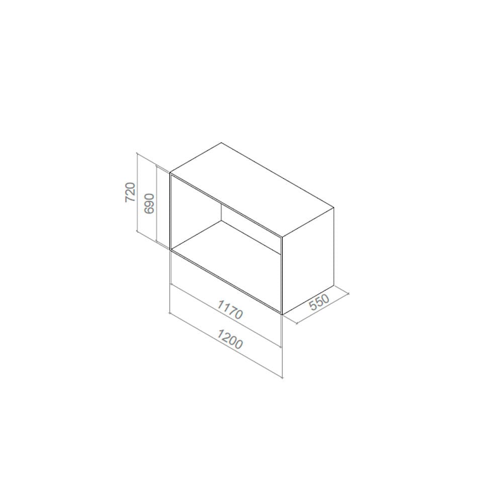 Gaveta Paneleiro Cromado com Corrediça Telescópica Masutti Copat 1319 - 1170 X 220 X 470 Mm - 3