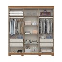 Ver imagem 3 de Guarda Roupa Casal 6 Portas 4 Gavetas com Espelho Layla Casa 812
