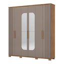 Ver imagem 2 de Guarda Roupa Casal 6 Portas 4 Gavetas com Espelho Layla Casa 812