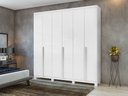 Ver imagem 7 de Guarda-Roupas Casal Alonzo 6 Portas 4 Gavetas s/ Espelho 100% MDF c/ Pés - Lp - Rei de Casa Branco