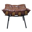 Ver imagem 7 de Poltrona e Puff Costela Couro Ecológico - Moveis Roperi - Couro Ecológico Marrom