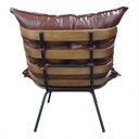 Ver imagem 4 de Poltrona e Puff Costela Couro Ecológico - Moveis Roperi - Couro Ecológico Marrom