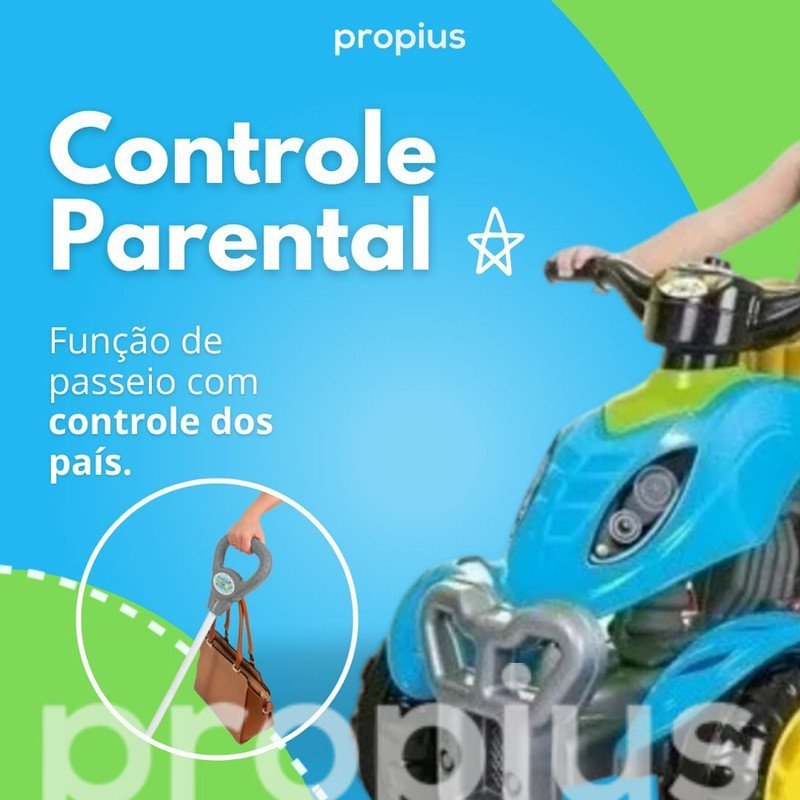 Mini Moto Infantil Azul com Pedal - CALESITA-948