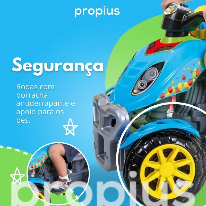 Mini Moto Infantil Azul com Pedal - CALESITA-948