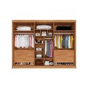 Ver imagem 4 de Guarda Roupa 6 Portas Ripadas (2 C/ Espelho) e 6 Gavetas Potente Braúna - Europa